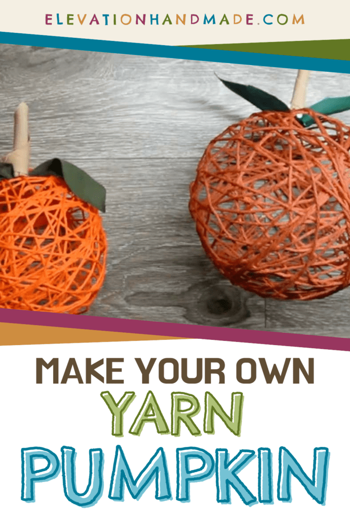 Pinterest finished yarn pumpkin using a balloon craft image